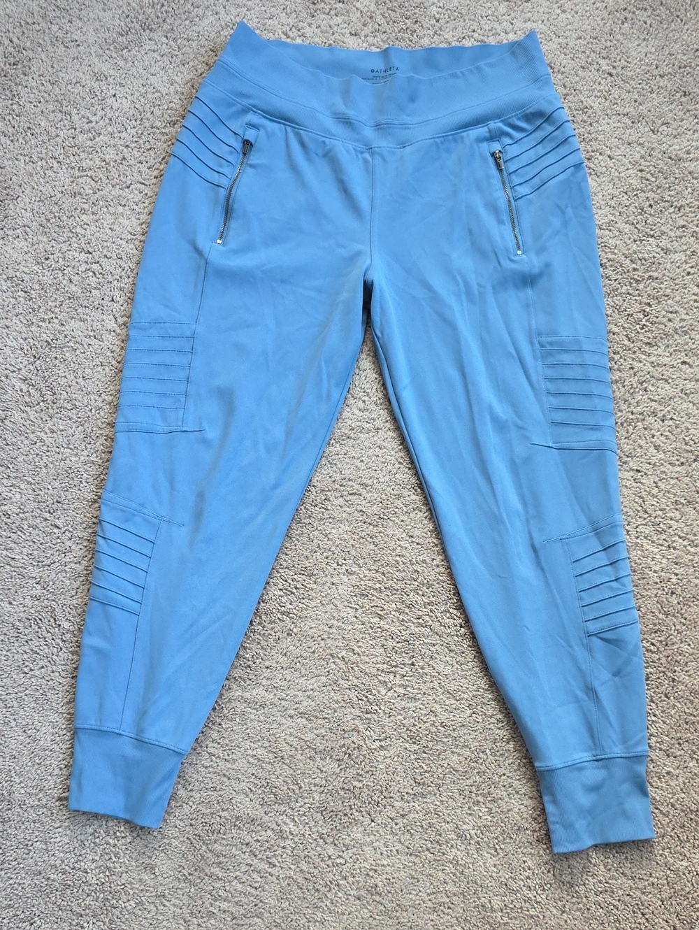 Athleta Sky Blue Venice Moto Jogger